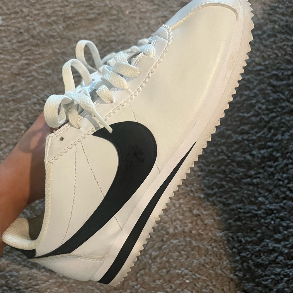 Nike Classic White and Black Cortez Sneakers - Picture 2 of 3